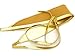 Fashion 21 Women's Wide Lace, Faux Leather Self Tie Wrap Obi Waist Belt (2 Style) (Gold)