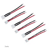 Crazepony 3 Sets Tiny Whoop JST-PH 2.0 Pin Male Female Connector Cable Kit for Blade Inductrix Battery Upgrade