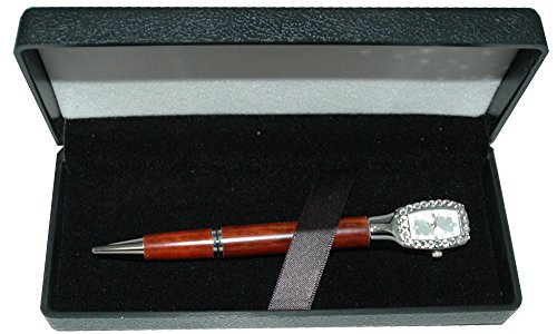 Gs-7319 rosewood ballpoint pen with watch