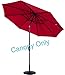Tokept Replacement Umbrella Canopy for 9ft 8 Ribs Red (Only Canopy)