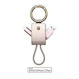 dodocool Lightning Cable with Keychain 2-in-1 Lightning to USB Cable [Apple MFi Certified] 0.51ft for iPhone 8/ 8 Plus/ X/ 7/ 7 Plus/ 6s/ 6s Plus/ 6 Plus/ 6/ 5s/ iPad/ iPod