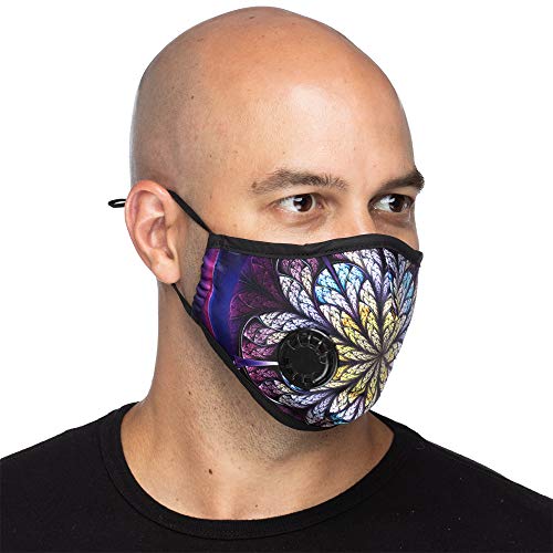 Debrief Me Dust Mask - Anti Pollution Breathable Respirator Mask (1 Mask + 6 Filters) Military Grade N99 Flu Mask Carbon Activated Filtration - Reusable Washable - Comfy Cotton Adjustable (Inner Life)