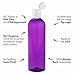 MoYo Natural Labs 8 oz Travel Bottles, Empty Travel Containers with Flip Caps, BPA Free PET Plastic Squeezable Toiletry/Cosmetic Bottles (2 pack, Purple)