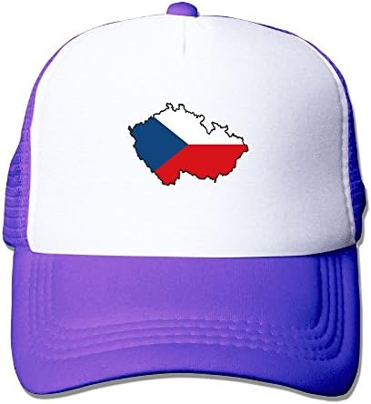 PJ090KA Custom Cute Unisex-Adult Flag Of Czech Republic Trucker Cap Hats Purple