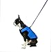 Gooby Fashion Quilted Bomber Dog Vest with Stretchable Chest, Blue, Medium