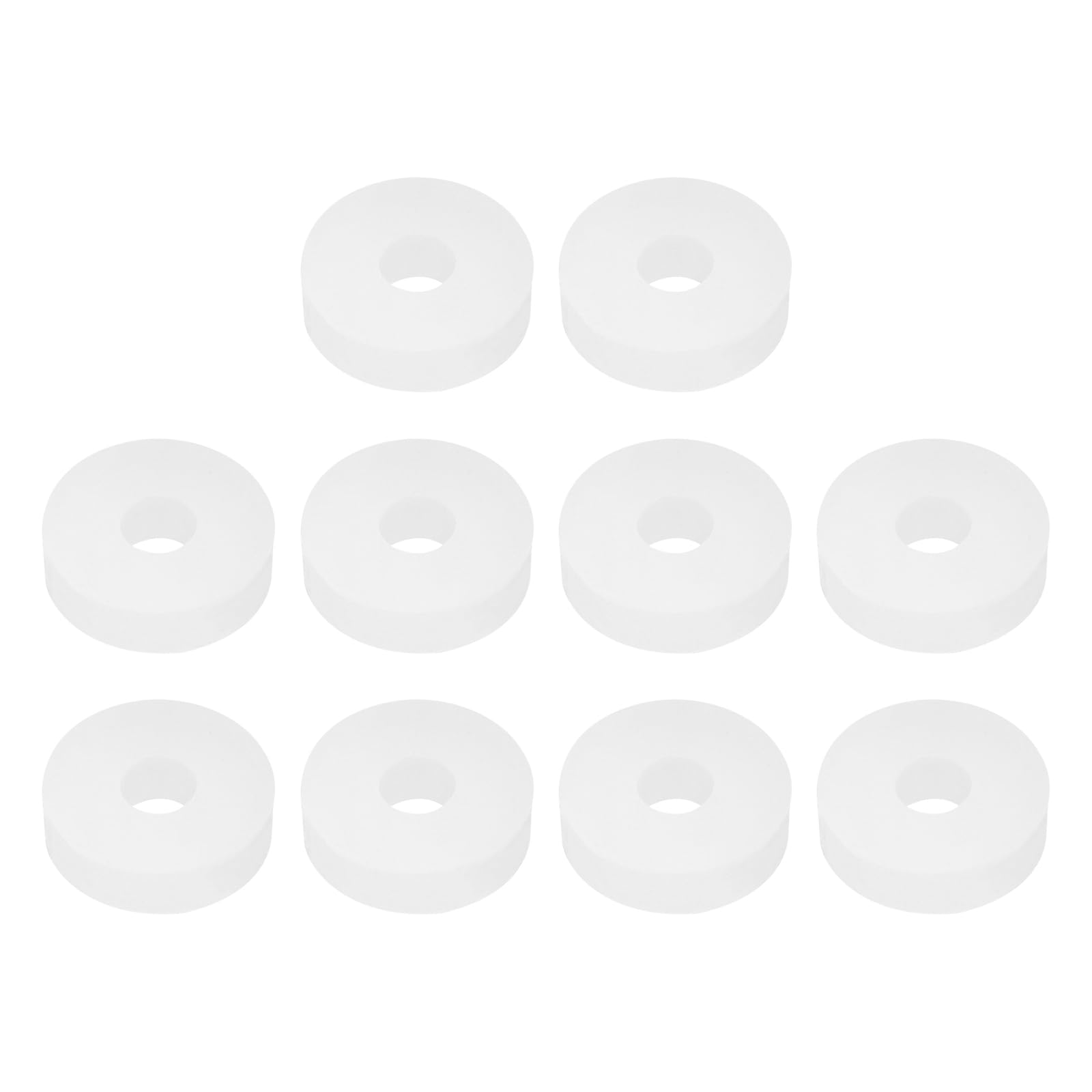PATIKIL Silicone Rubber Flat Washer, 10 Pcs 0.71" OD x 0.24" ID x 0.2" Thickness Sealing O Ring Water Hose Gasket Assortment Kit Heat Resistant Washer for Plumbing Valve Machinery, White — image 1