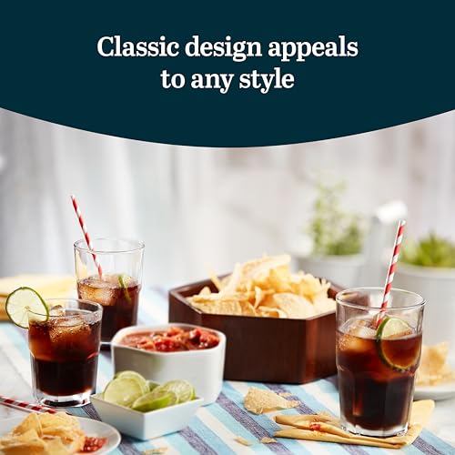 Libbey Boston Tumbler, Rocks, and Juice Glasses, 18 Piece Classic Stackable Glass Cups Set, Versatile, Kitchen Drinking Glasses Set for Everyday Use