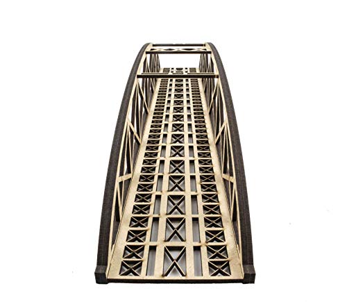 War World Scenics Einspurige Hoch-Detail Stabbogenbrücke 450mm - Spur 00/H0 MDF Modellbahn Modellbau Landschaft Gelände – Bild 3