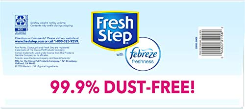 FRESH STEP LIGHTWEIGHT EXTREME SCENTED LITTER WITH THE POWER OF FEBREZE, CLUMPING CAT LITTER, 15.4 POUNDS (PACKAGE MAY VARY)