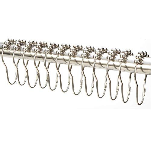 YISURE Shower Curtain Set for Bathroom Tub All Wrap Around Waterproof