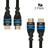BlueRigger 4K HDMI Cable (10 Feet- 2-Pack,4K 60Hz, High Speed)