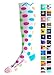 Compression Socks (1 pair) for Women & Men - Best Graduated Athletic Fit for Running, Nurses, Flight Travel, & Maternity Pregnancy - Boost Stamina, Circulation & Recovery (Happy Dots, S/M)