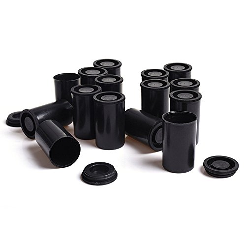 M-aimee pack of 20pcs black color film canisters for 35mm film
