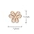Romantic Time Graininess Lucky Clover Rhinestone Studded Deluxe 18k Rose Gold Plated Stud Earrings