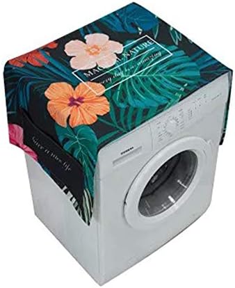 洗濯機カバー Cmmbb リネン洗濯機カバーダストカバー単一ドア冷蔵庫カバー家庭