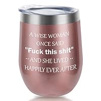 A wise woman|Supkiir 12 oz Wine Tumbler, Double Wall Vacuum Insulated Wine Glasses with Lid, Stainless Steel Cup for Wine, Coffee, Cocktails | Perfect Mother