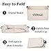 Shinejoy Foldable Storage Baskets Canvas Laundry Bin with leathery Handle 2 Size