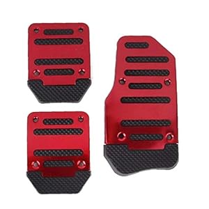 Manual Car Auto Non Slip Sports aluminium legering Automatic Car Auto voertuig Pedal voetpedaal Foot Brake Cover Pad Red…