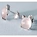 Acxico Lovely Cute Opals Little Cat Stud Earrings