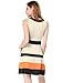 Allegra K Ladies Color Block Sleeveless Round Neck A Line Tank Dress Beige S