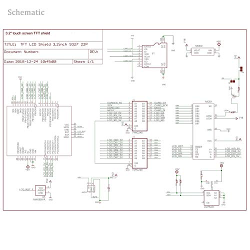 DIYmalls 3.2 inch TFT Shield LCD Display Module 400x240 ILI9327 ...