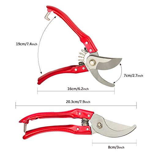 THANOS Bypass Hand Pruners for Gardening, Arboriculture, Farming, Flower Arranging, Pruning Shears with Ergonomic Handles,SK-5 Steel Blade,Garden Clippers with Shock-Absorbent Spring & Safety Lock - Thumbnail 3