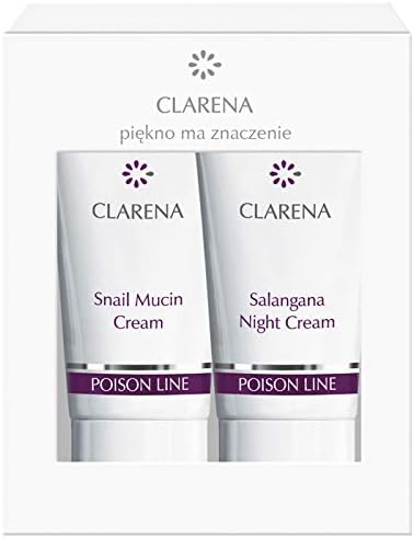 Clarena Poison Travel Mini Set with Snail Mucin Cream 15ml Salangana Night Cream 15ml