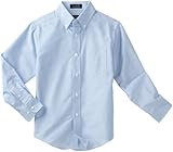 IZOD Kids Big Boys' Long Sleeve Oxford Shirt, Ox Blue, 14R