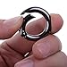 JUNKE O Ring Zinc Alloy Round Carabiners Rings Spring Snap Clips Hook Locking Keyring Buckle, Pack of 20 (Black-tone)