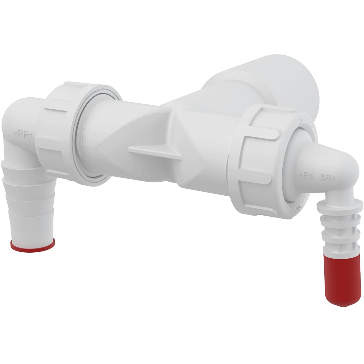 Alcaplast P156Z Double Connector DN40/32 and 8-23 with Check Valves