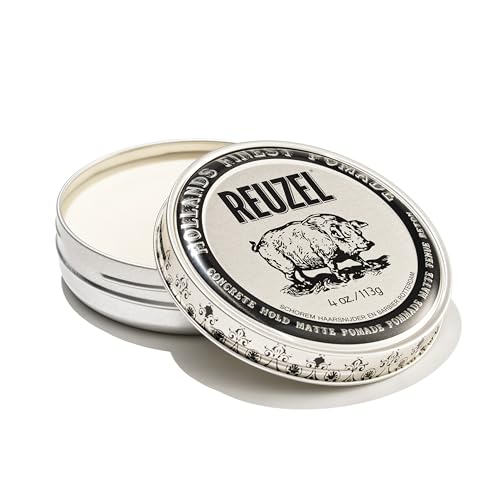 Reuzel Concrete Hold Matte Pomade - Maintain Carefully Groomed Appearance - Make Hair Polished - Easy and Hassle Free Application - Light Masculine Sc
