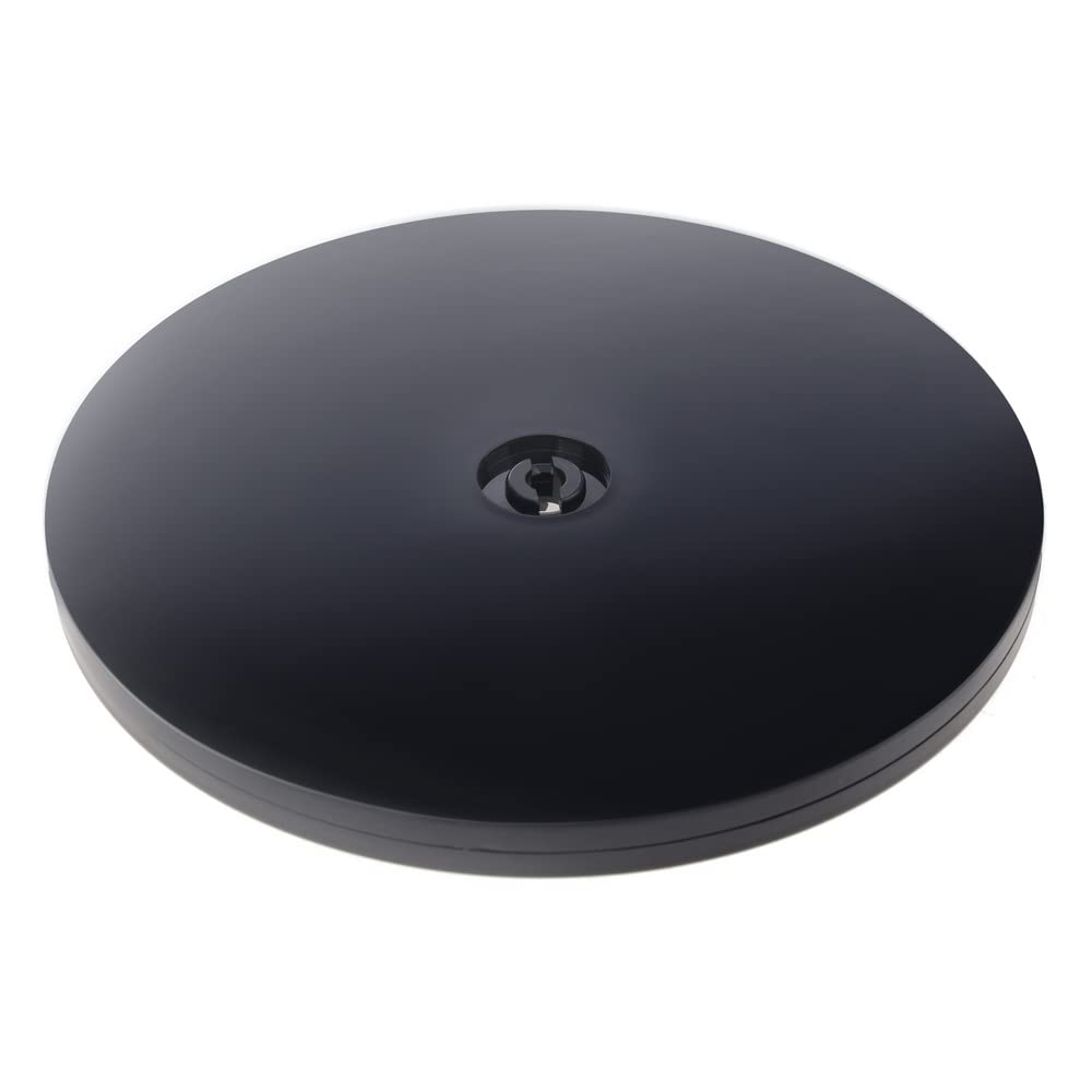 Funzhan 3 Inch Black Lazy Susan Turntable, 360° Rotating Acrylic Display Stand for Kitchen Cabinet, Countertop, Spice Rack & Small Appliance, Non-Slip Plastic Rotating Tray