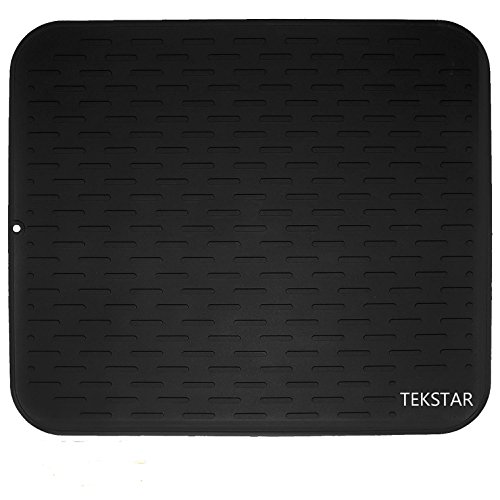 Silicone Dish Drying Mat for Dish Plates, Glasses, and Other Utensils Anti-Bacterial Dish Washer Safe X-large 17.8