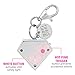 Personal Safety Alarm for Women - Ahh!-larm! Self-Defense Personal Panic 115 Decibel Alarm Keychain for Women with LED Safety Light and Clip, Silver Gemstone