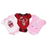 Ohio State Buckeyes Baby Clothes Hearts Onesie 3 Pack