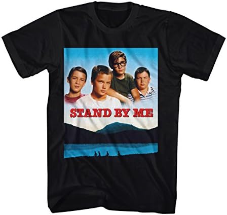 Stand By Me Men's Poster Graphic T-Shirt, Black, Large