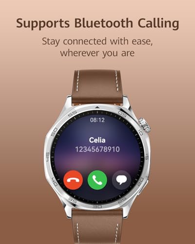 Huawei Watch GT 5 46mm Smartwatch (GPS), hasta 14 Días de BaterÍa, Nueva Experiencia de Carrera y Bicicleta, Sharp-Edged Design, Seguimiento de la Salud, Compatible con iOS y Android, Café