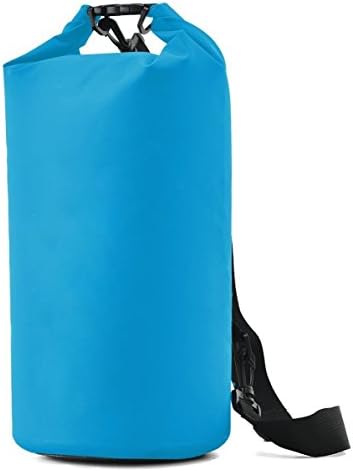 AOWOTO Waterproof Dry Bag Roll Top Compression Sack Keeps Gear Dry with Adjustable Shoulder Strap for Outdoor Activities -Blue