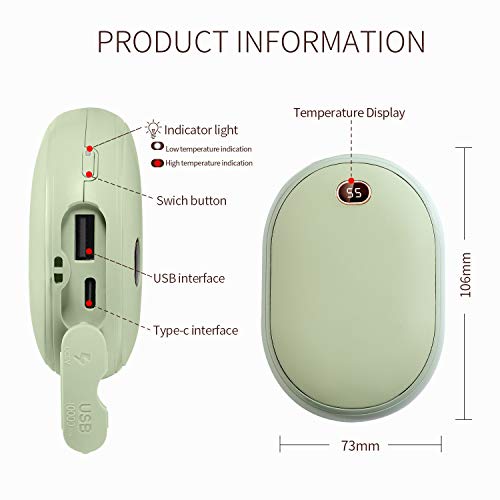 SmartDevil Rechargeable Hand Warmers, 10000mAh Long-Lasting Heating Electronic Hand Warmer, Large Battery, Reusable, Great for Women, Men, Outdoor Sports, in Cold Winter