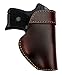 The Defender Leather IWB Holster - Made in USA - Fits Ruger LCP, LCP2, Sig P238, P290, S&W Bodyguard .380 and Most .380's - Made in USA - Brown Left Handed