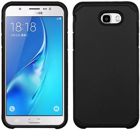 Resistance Samsung Galaxy J7 (2017), Heavy Duty Shockproof Protective Hybrid Case Drop & Impact Resistant Cover (Black/Black)