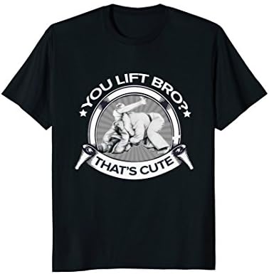 Mens YOU LIFT BRO T-SHIRT Brazilian Jiu Jitsu Tee 2XL Black
