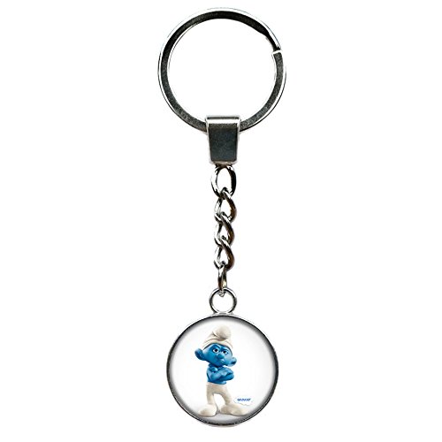 Athena Brand The Smurfs Cartoon Key Ring Keychain for House Boat Auto Keys