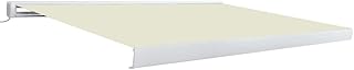 vidaXL Kassettenmarkise Motorisiert Gelenkarmmarkise Markise Vollkassettenmarkise Sonnenschutz Garten Terrasse Balkon 450x300cm Creme