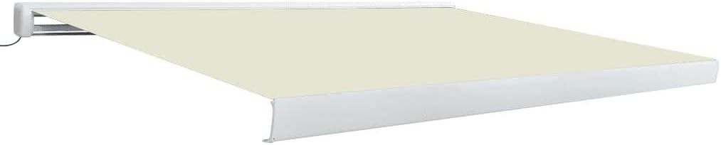vidaXL Kassettenmarkise Motorisiert Gelenkarmmarkise Markise Vollkassettenmarkise Sonnenschutz Garten Terrasse Balkon 450x300cm Creme