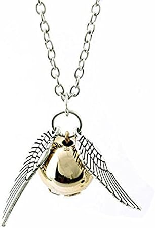 Thin Necklaces Collares populares Quidditch Harry Movie Charm Golden Snitch Angel Pendent