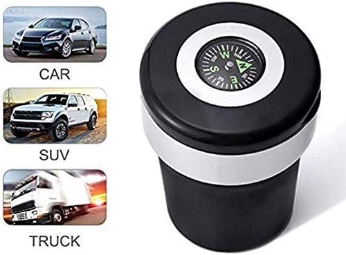 商い 蓋付きポータブル旅行自動車の灰皿ブルーledライト無煙スタンドシリンダー灰ホルダーコンパスタバコ灰皿 デスクトップ喫煙灰トレイシリンダーカップホルダー車車オフィス用