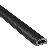 Trim-Lok D-Shaped indow Weather SealRubber Seal - EPDM Foam Seal with HT (General Acrylic) PSA System for Cars, Trucks, RVs, and Boats - 0.375" Height, 0.75" Width, 25' L
