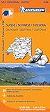 SUISSE SUD - OUEST 11552 CARTE ' REGIONAL ' MICHELIN KAART (Multilingual Edition) by 