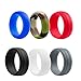 Silicone Wedding Ring For Men ,Silicone Wedding Band , iCharmore 6 Rings Pack Engagement Ring, Comfort and Safe For Active Lifestyle (Size 10)